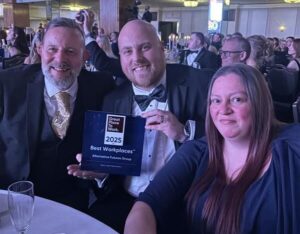 Image (4) is left to right Paul Taylor, Head of Learning and Development, Andrew Dewhurst, Team Leader, Charlene Hendry, Support Worker